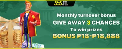 Monthly turnover bonus prize pool featuring up to ₱18,888